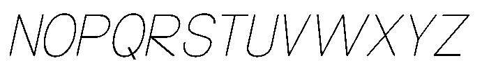 Molisans Thin Slanted Font UPPERCASE
