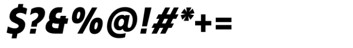 Mollen Extra Bold Narrow Italic Font OTHER CHARS