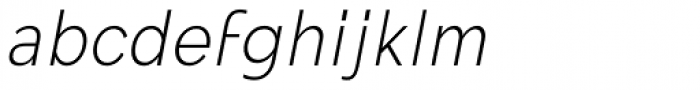 Mollen Light Narrow Italic Font LOWERCASE