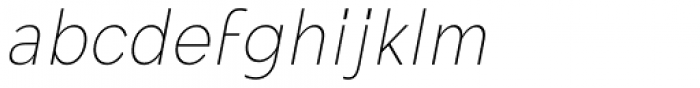 Mollen Thin Narrow Italic Font LOWERCASE