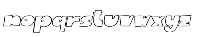Mollusca Font Trio Display Outline Italic Font LOWERCASE