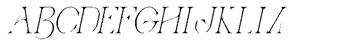 Molten Light Slant Font UPPERCASE