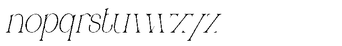 Molten Light Slant Font LOWERCASE