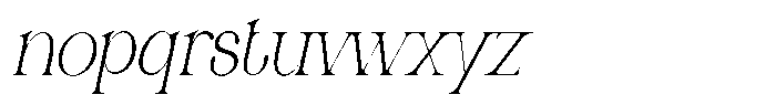 Molten Regular Slant Font LOWERCASE