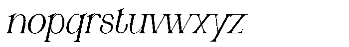Molten Semi Bold Slant Font LOWERCASE