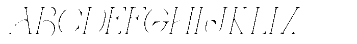Molten Thin Slant Font UPPERCASE