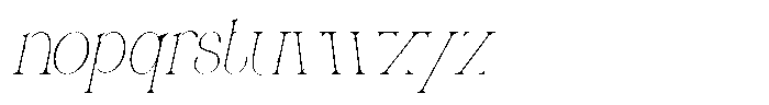 Molten Thin Slant Font LOWERCASE