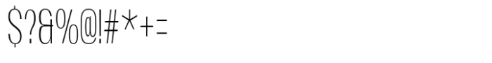 Moltrak  Extra Light Condensed Font OTHER CHARS