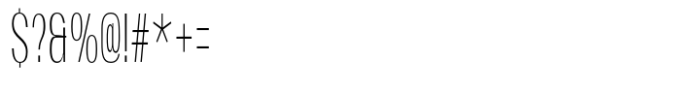 Moltrak  Extra Light Extra Condensed Font OTHER CHARS