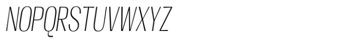 Moltrak  Extra Light Slanted Condensed Font UPPERCASE