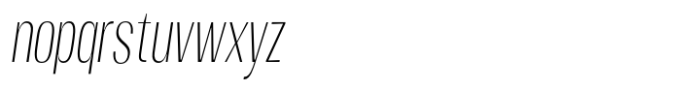 Moltrak  Extra Light Slanted Condensed Font LOWERCASE