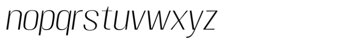 Moltrak  Extra Light Slanted Expanded Font LOWERCASE