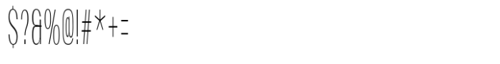 Moltrak  Extra Light Ultra Condensed Font OTHER CHARS