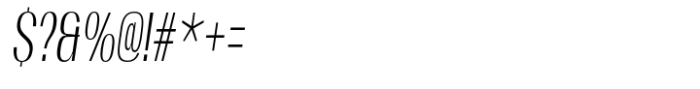 Moltrak  Light Slanted Condensed Font OTHER CHARS