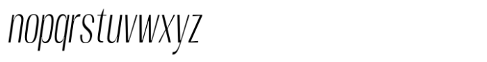 Moltrak  Light Slanted Condensed Font LOWERCASE