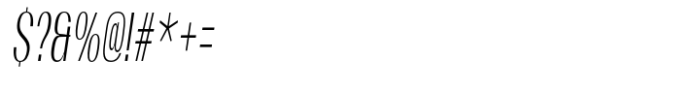 Moltrak  Light Slanted Extra Condensed Font OTHER CHARS