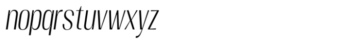 Moltrak  Light Slanted Semi Condensed Font LOWERCASE