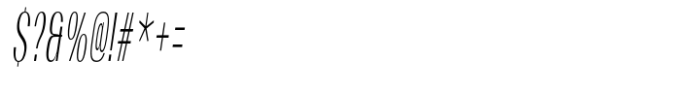 Moltrak  Light Slanted Ultra Condensed Font OTHER CHARS