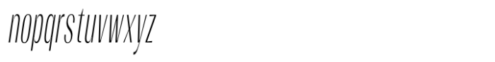 Moltrak  Light Slanted Ultra Condensed Font LOWERCASE