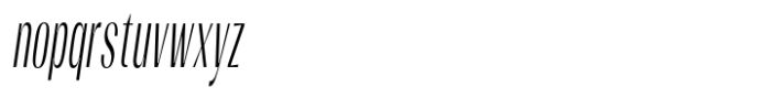 Moltrak  Slanted Ultra Condensed Font LOWERCASE