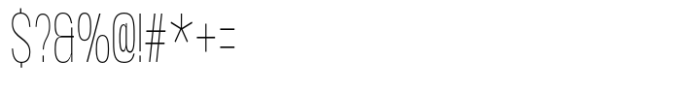 Moltrak  Thin Condensed Font OTHER CHARS