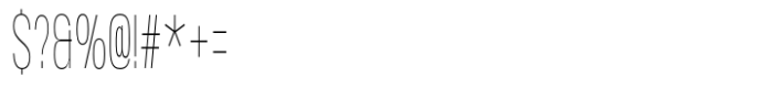 Moltrak  Thin Extra Condensed Font OTHER CHARS