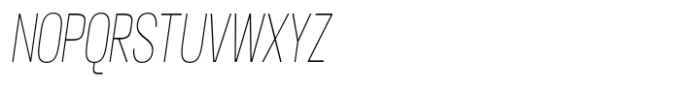 Moltrak  Thin Slanted Condensed Font UPPERCASE