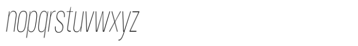 Moltrak  Thin Slanted Condensed Font LOWERCASE