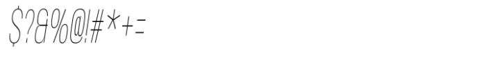 Moltrak  Thin Slanted Extra Condensed Font OTHER CHARS