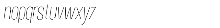 Moltrak  Thin Slanted Semi Condensed Font LOWERCASE