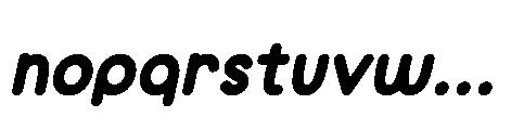 Molunge Rounded Italic Font LOWERCASE