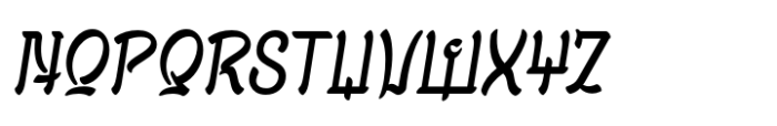 Molyan Slant Font UPPERCASE