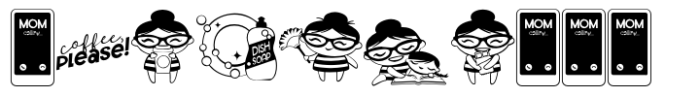 Mom Life Dingbat Too Font LOWERCASE