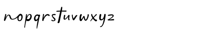 Moment Handwriting Font LOWERCASE