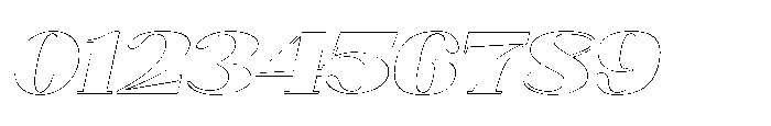 Monara Oblique Outline Font OTHER CHARS
