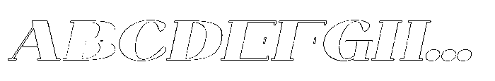 Monara Oblique Outline Font UPPERCASE