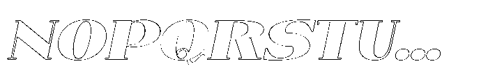 Monara Oblique Outline Font UPPERCASE