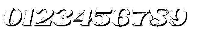 Monara Oblique Shadow Font OTHER CHARS