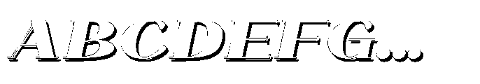Monara Oblique Shadow Font UPPERCASE