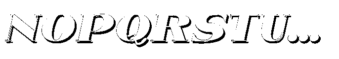 Monara Oblique Shadow Font UPPERCASE