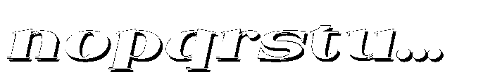 Monara Oblique Shadow Font LOWERCASE