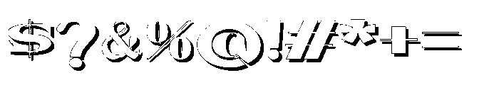 Monara Shadow Font OTHER CHARS
