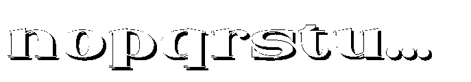 Monara Shadow Font LOWERCASE