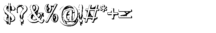 Monarch Blood Shadow Font OTHER CHARS