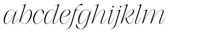 Monarque Thin Italic Font LOWERCASE