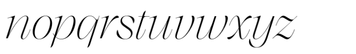 Monarque Thin Italic Font LOWERCASE