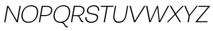 Monas Grotesk Extra Light Italic Font UPPERCASE