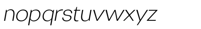 Monas Grotesk Extra Light Italic Font LOWERCASE
