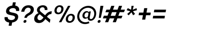 Monas Grotesk Semi Bold Italic Font OTHER CHARS