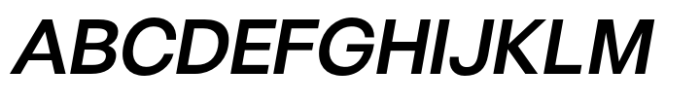 Monas Grotesk Semi Bold Italic Font UPPERCASE